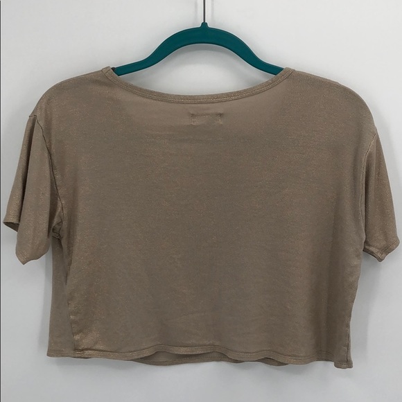 Hollister Gold Metallic Crop Top Size XS - Picture 6 of 6